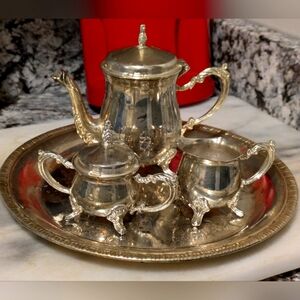 Vintage silver tea set